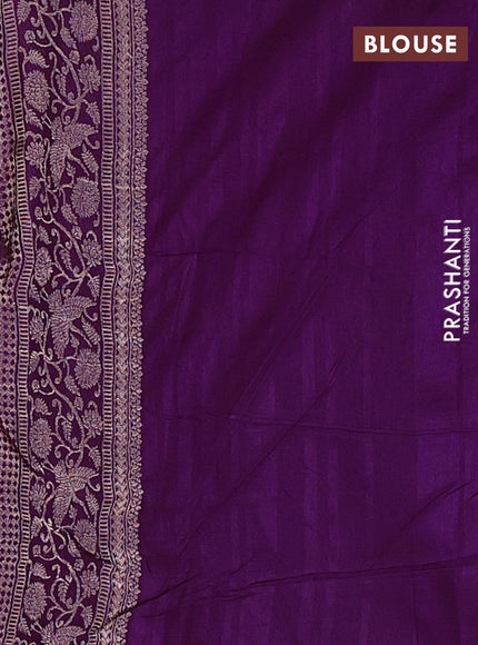 Purple Semi Soft Silk Saree