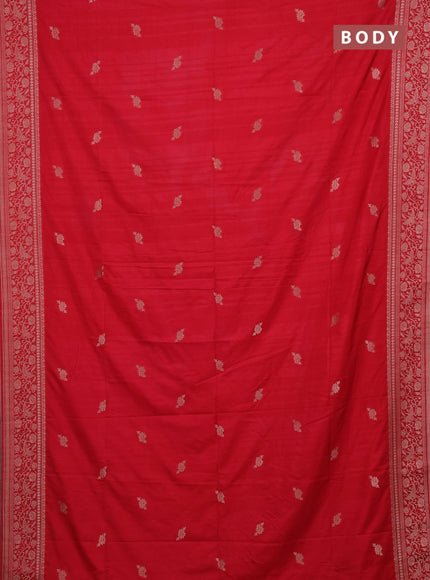 Red Semi Soft Silk Saree