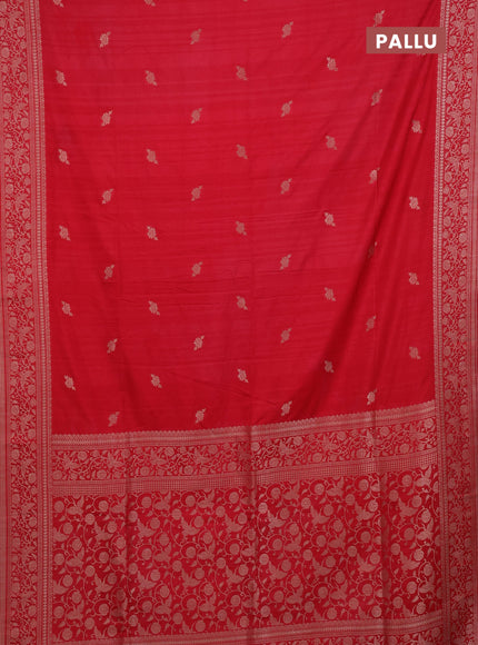 Red Semi Soft Silk Saree