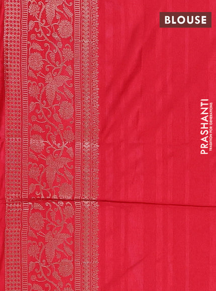 Red Semi Soft Silk Saree