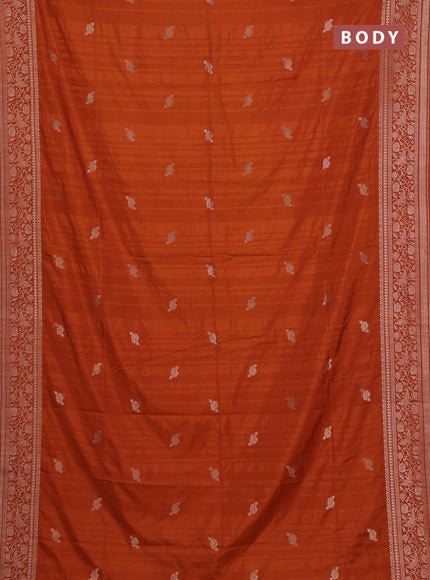 Rust Semi Soft Silk Saree
