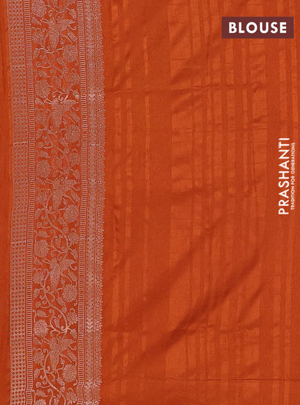 Rust Semi Soft Silk Saree