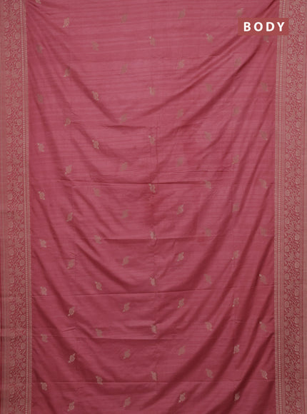 Peach Semi Soft Silk Saree
