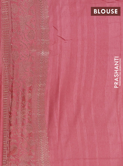 Peach Semi Soft Silk Saree