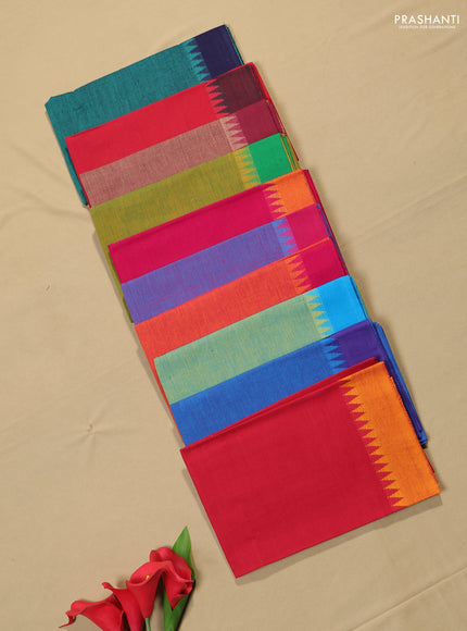 Multi Colour Chettinad Cotton Blouse Bit