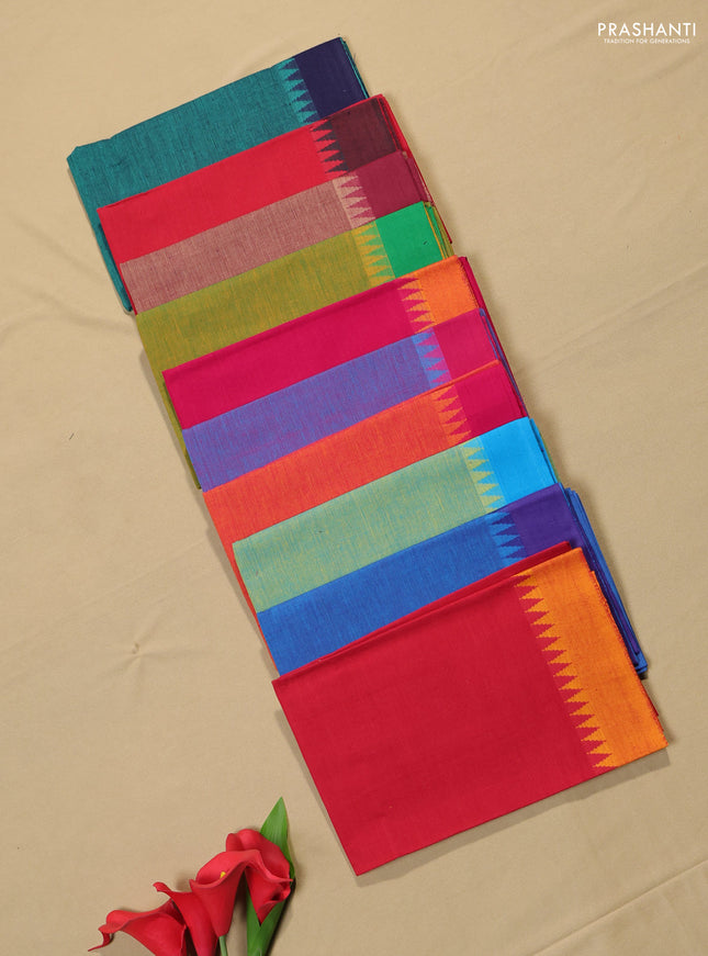 Multi Colour Chettinad Cotton Blouse Bit