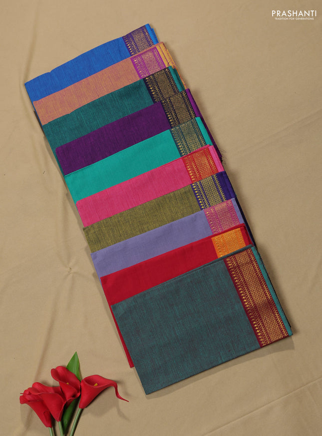 Multi Colour Chettinad Cotton Blouse Bit