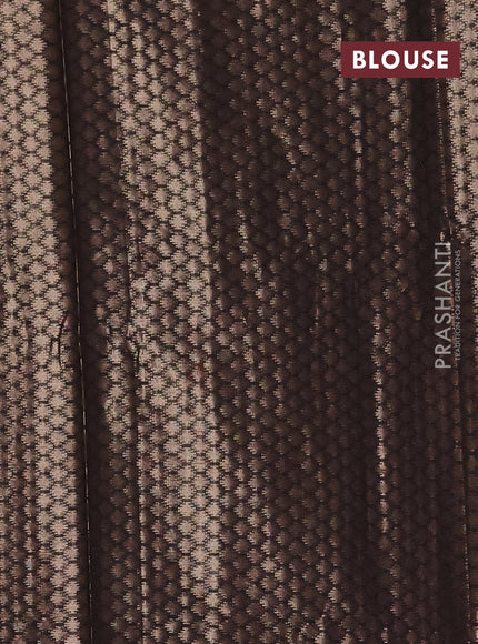 Wine & Black Semi Dupion Saree