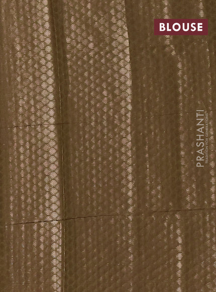 Mustard Yellow & Mehendi Green Semi Dupion Saree