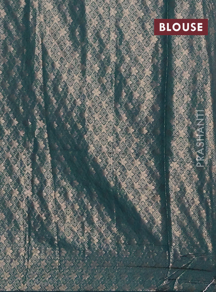 Maroon & Peacock Green Semi Dupion Saree