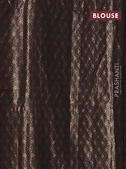 Wine & Black Semi Dupion Saree