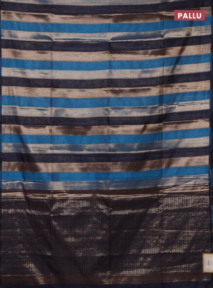 Cs Blue & Navy Blue Semi Dupion Saree