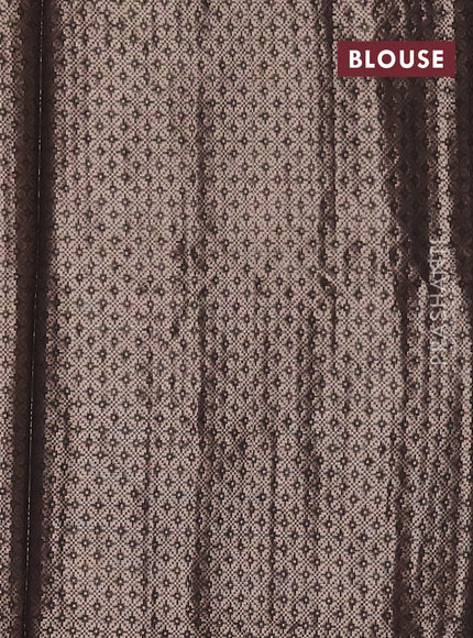 Wine & Black Semi Dupion Saree