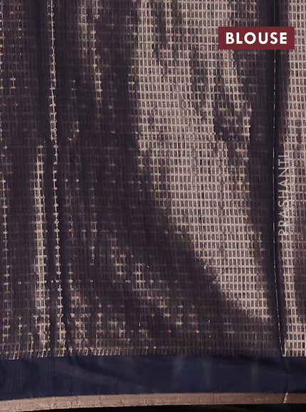 Cs Blue & Navy Blue Semi Dupion Saree