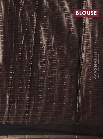 Wine & Black Semi Dupion Saree