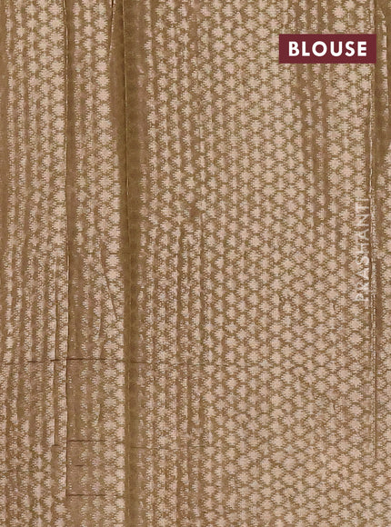 Mustard Yellow & Mehendi Green Semi Dupion Saree