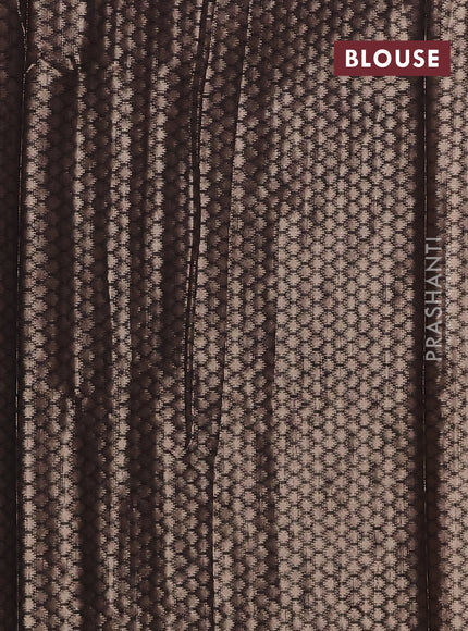 Wine & Black Semi Dupion Saree
