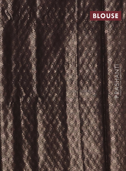 Wine & Black Semi Dupion Saree