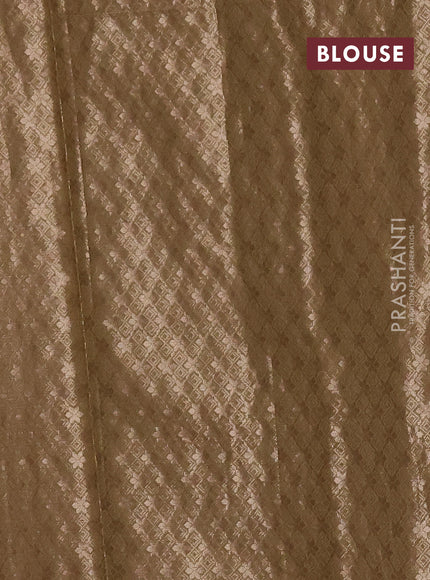 Mustard Yellow & Mehendi Green Semi Dupion Saree