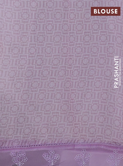 Lavender Mul Cotton - Organza Border