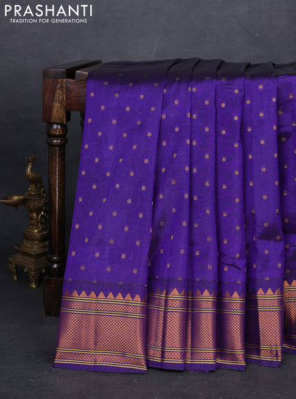 Violet Semi Paithani Silk Saree