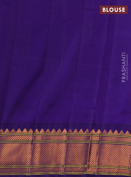 Violet Semi Paithani Silk Saree