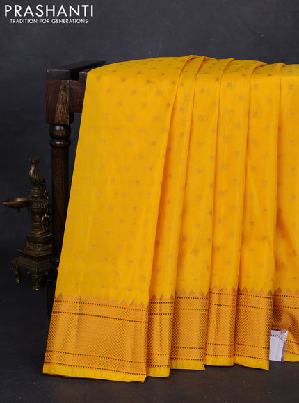 Yellow Semi Paithani Silk Saree