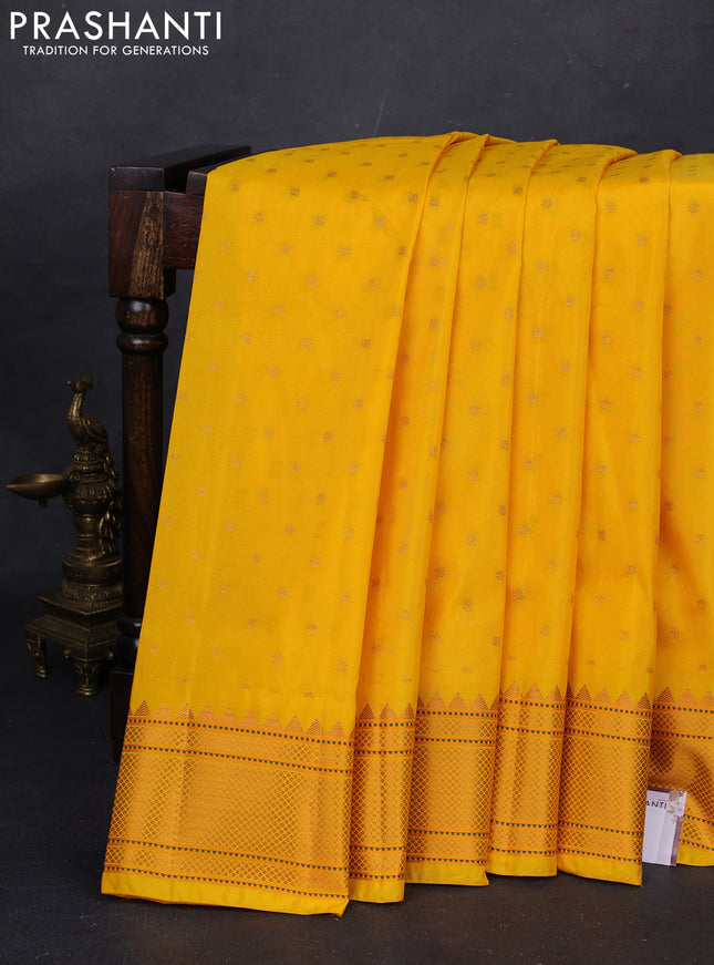 Yellow Semi Paithani Silk Saree