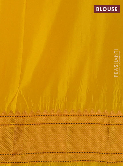 Yellow Semi Paithani Silk Saree