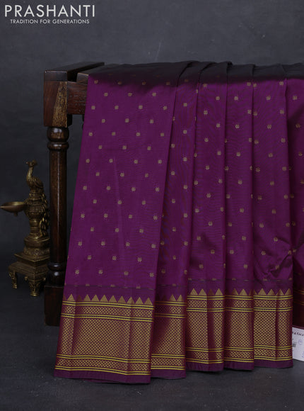 Wine Semi Paithani Silk Saree