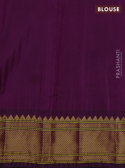 Wine Semi Paithani Silk Saree