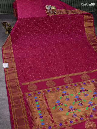 Pink Semi Paithani Silk Saree