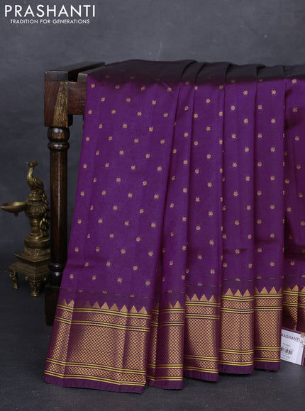 Wine Semi Paithani Silk Saree
