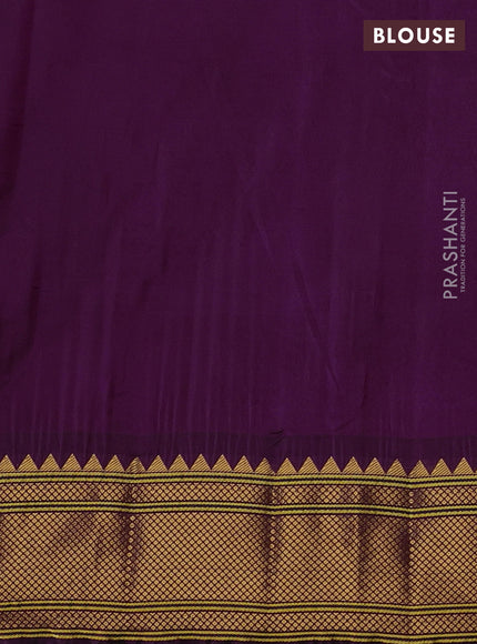 Wine Semi Paithani Silk Saree