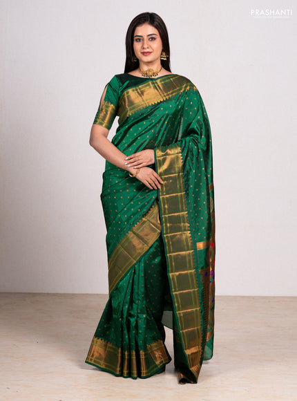 Green Semi Paithani Silk Saree