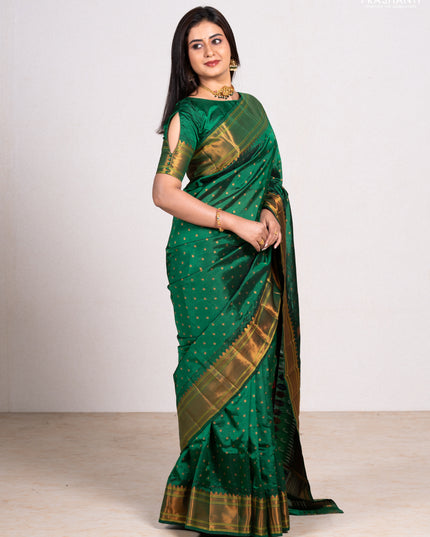 Green Semi Paithani Silk Saree