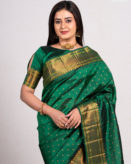 Green Semi Paithani Silk Saree