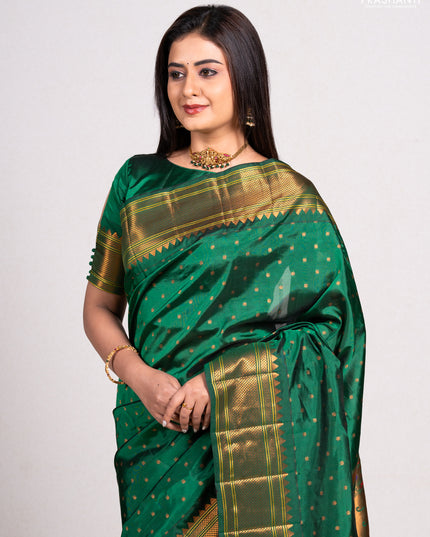 Green Semi Paithani Silk Saree