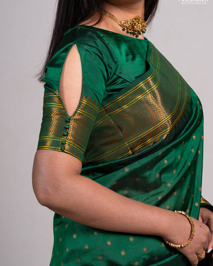 Green Semi Paithani Silk Saree