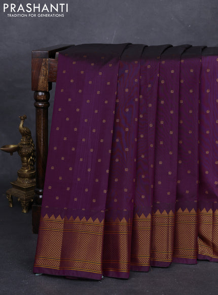 Wine Semi Paithani Silk Saree