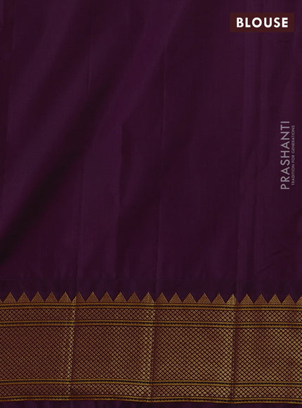 Wine Semi Paithani Silk Saree