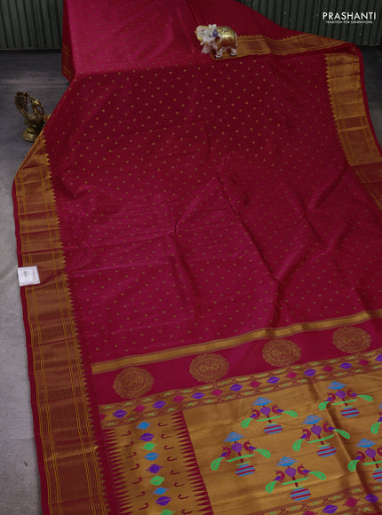 Pink Semi Paithani Silk Saree