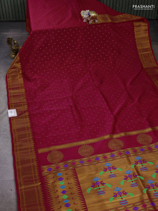 Pink Semi Paithani Silk Saree