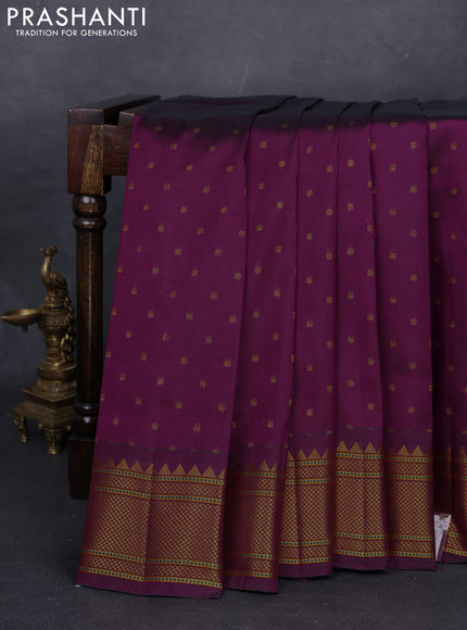 Wine Semi Paithani Silk Saree