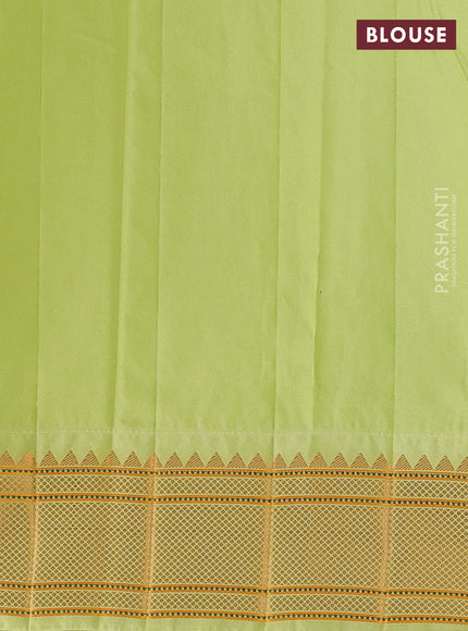 Fluorescent Green Semi Paithani Silk Saree