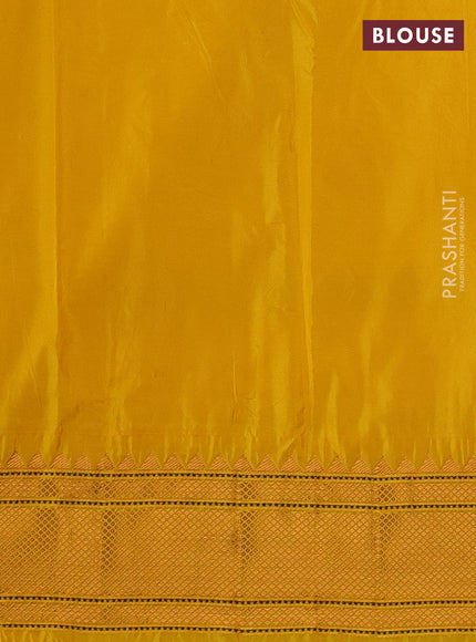 Yellow Semi Paithani Silk Saree