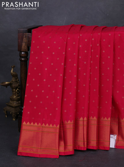 Red Semi Paithani Silk Saree