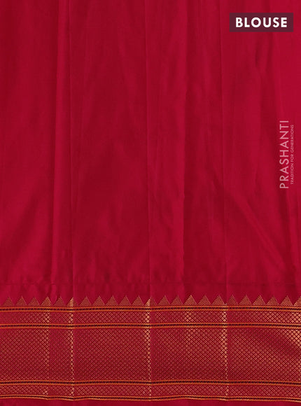 Red Semi Paithani Silk Saree