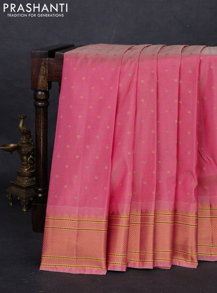 Pink Semi Paithani Silk Saree