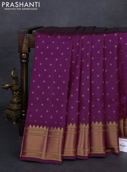 Wine Semi Paithani Silk Saree